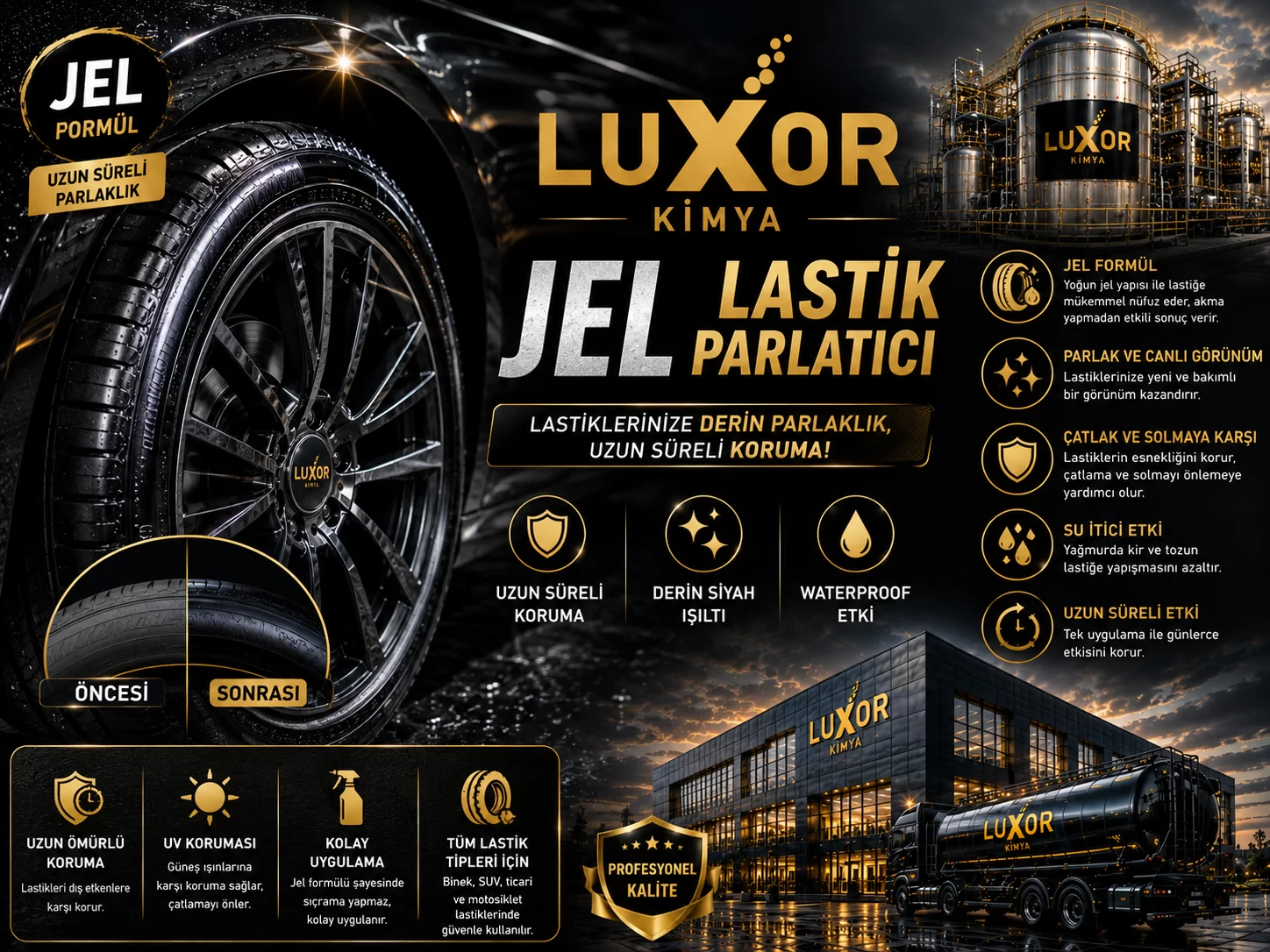 Luxor Kimya Jel Lastik Parlatıcı