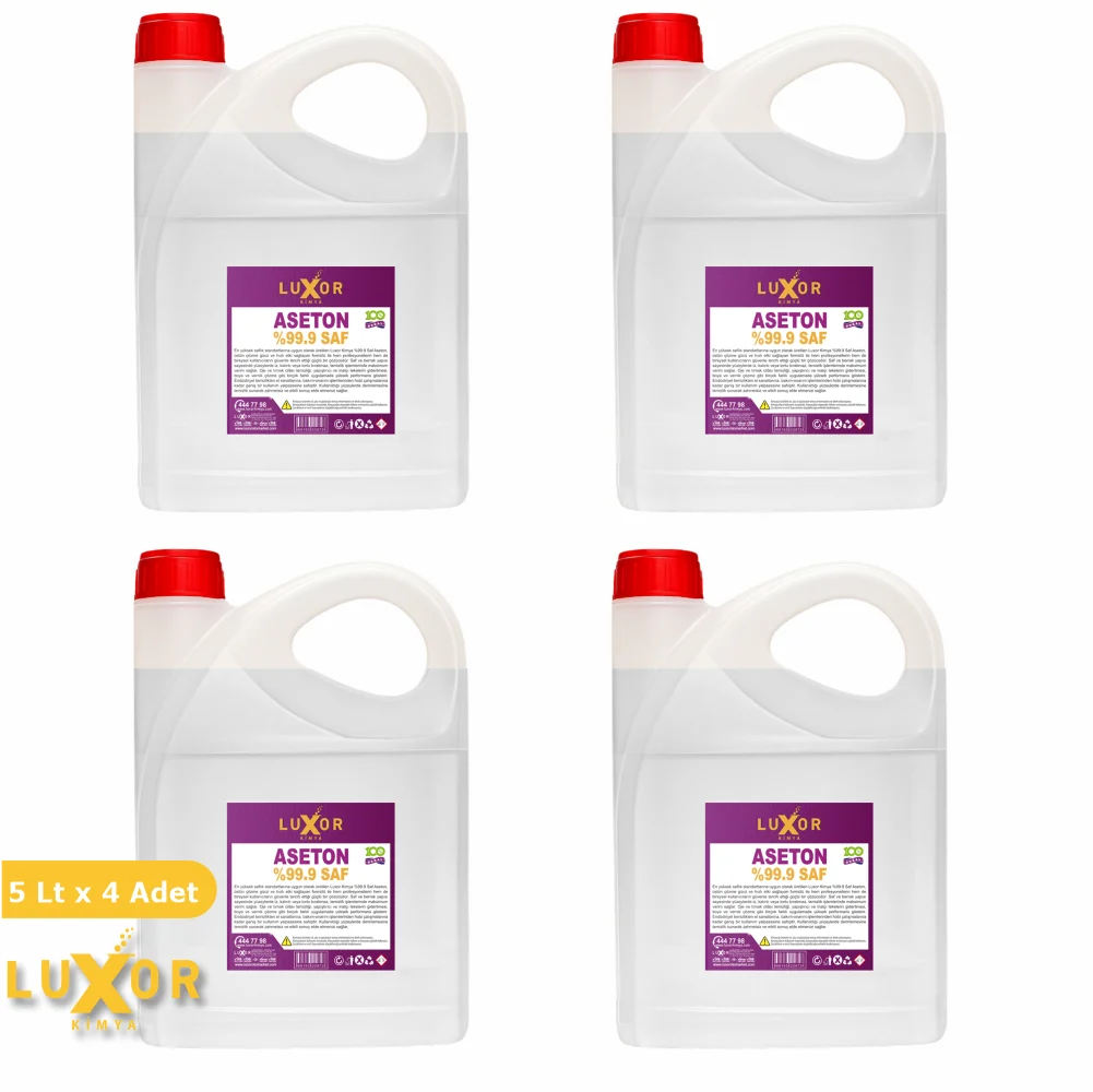 Luxor Kimya %99.9 Saf Aseton 20Lt (5 LT X 4 Adet)