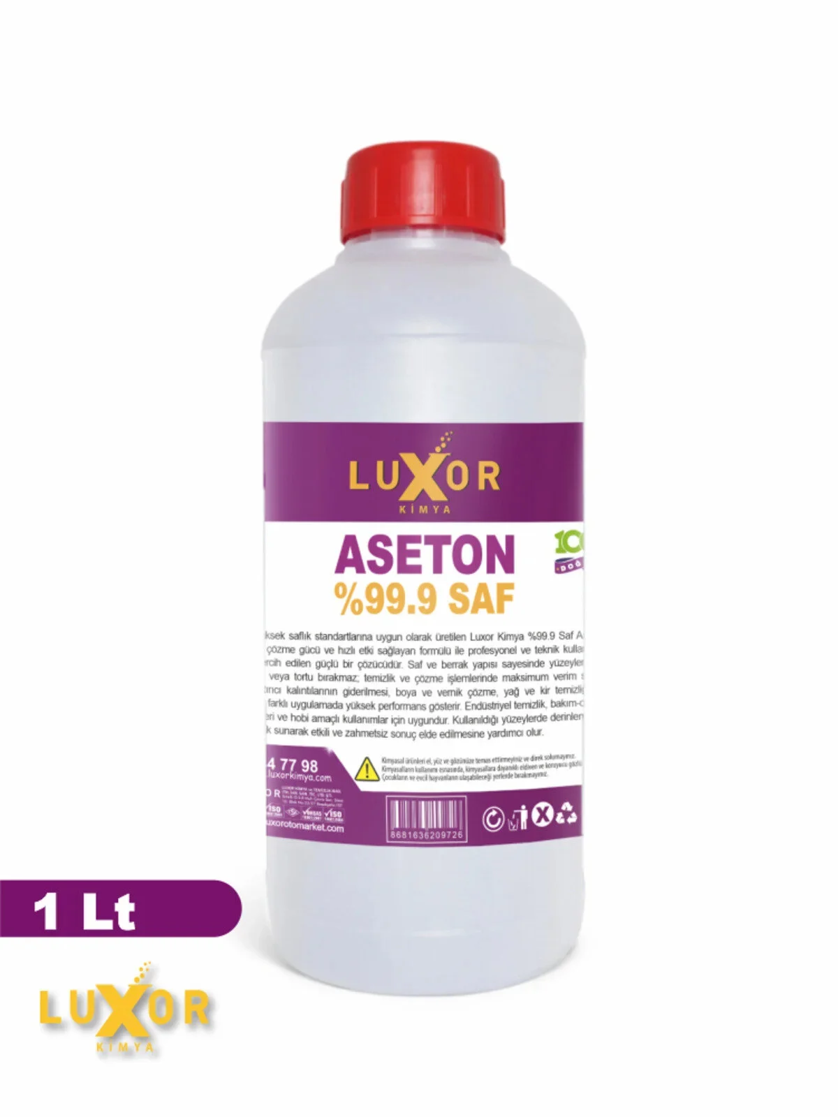 Luxor Kimya 99.9 Saf Aseton 1 LT