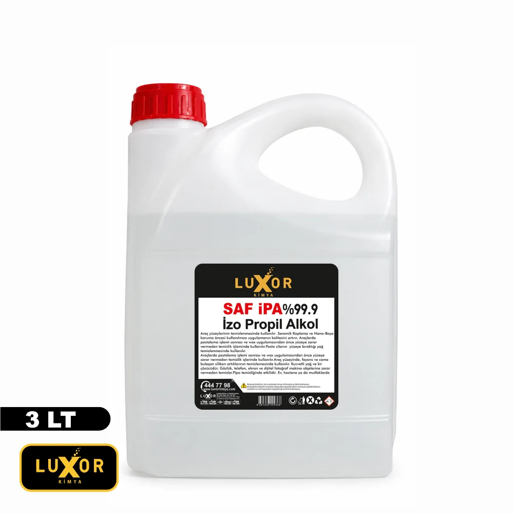 Luxor Kimya Saf İPA %99 İzopropil Alkol 3 Lt