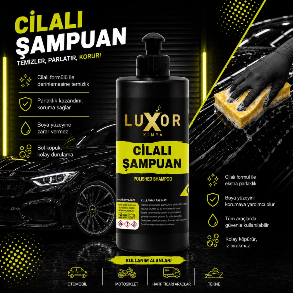 Luxor Kimya Cilalı Oto Şampuanı ek görsel