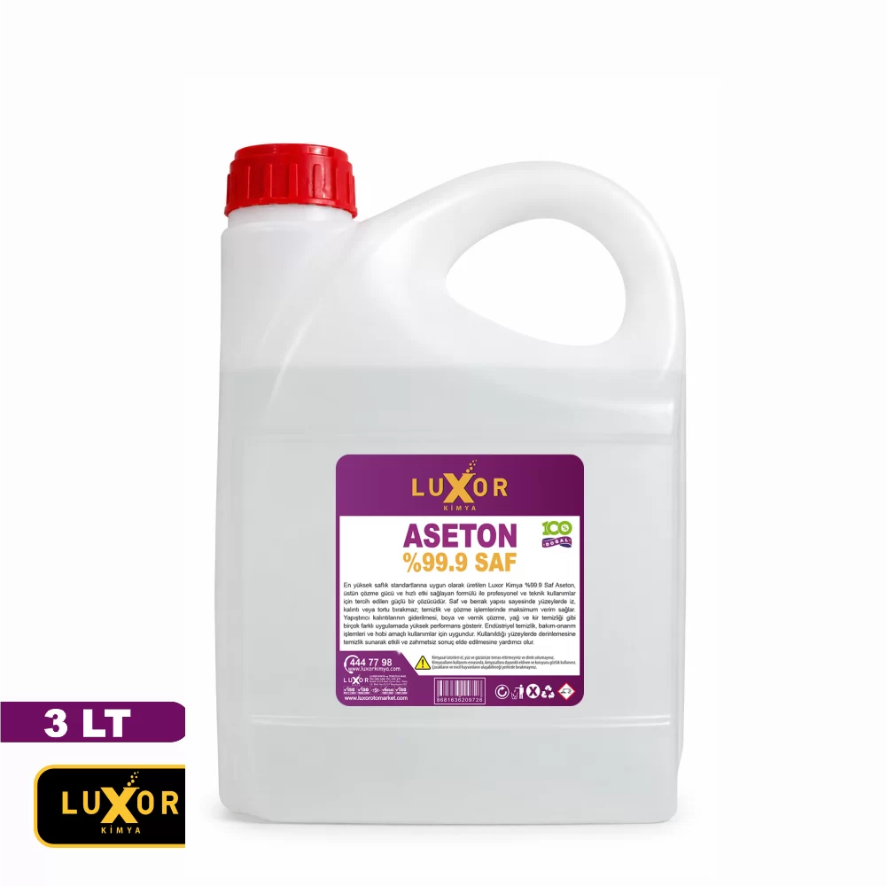 Luxor Kimya Saf Aseton 3 Lt