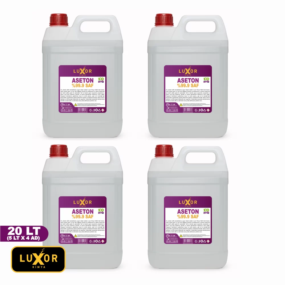 Luxor Kimya %99.9 Saf Aseton 20Lt (5 LT X 4 Adet)