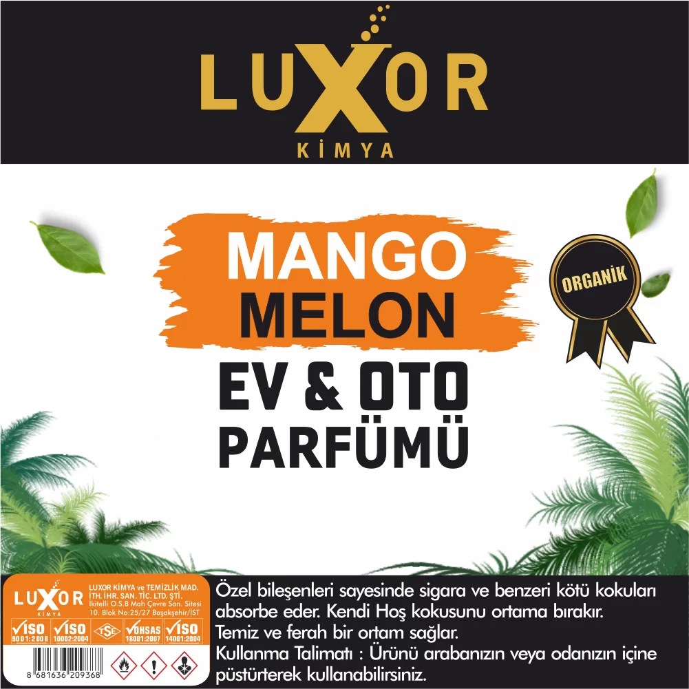 Luxor Kimya Mango & Melon (Kavun) Ev ve Oto Parfümü 1 LT ek görsel